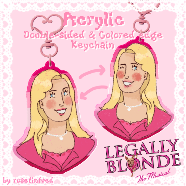 Femme Elle Woods Colored Edge Double Sided Acrylic Keychain