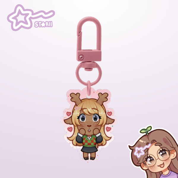Noelle ᯓ★ Glitter Acrylic Keychain