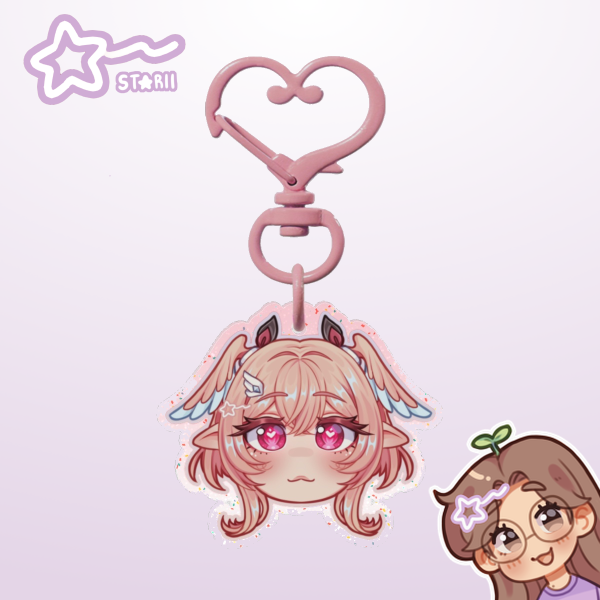 Linnea ᯓ★ Glitter Acrylic Keychain