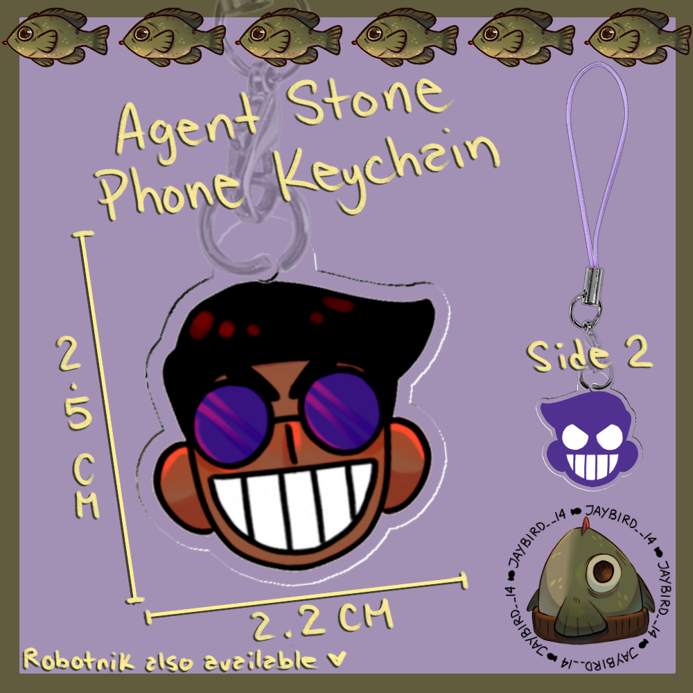 Agent Stone Phone Keychain
