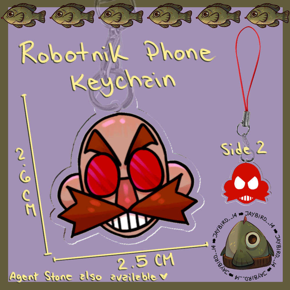 Robotnick Phone Keychain