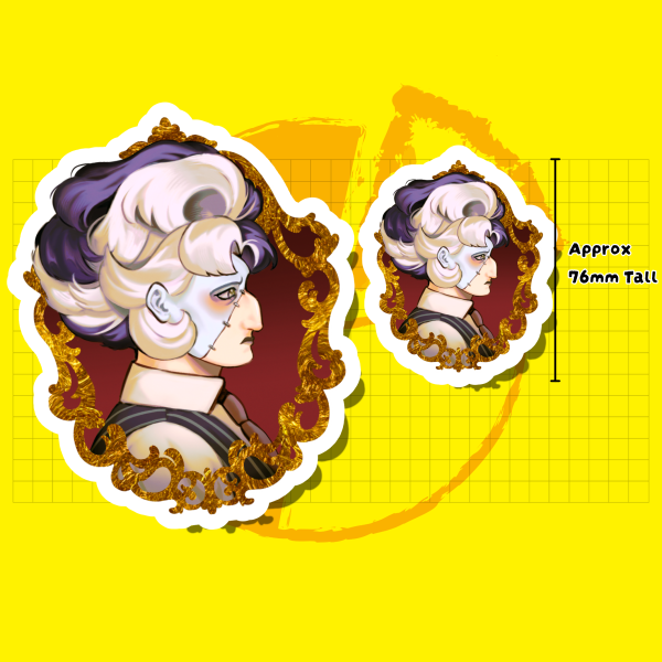 Phantasmagoria of the Beloved Ones: Atanus Hot-Stamped Foil Portrait Sticker