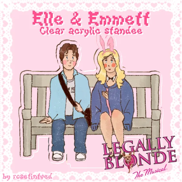 Elle and Emmett Clear Acrylic Standee