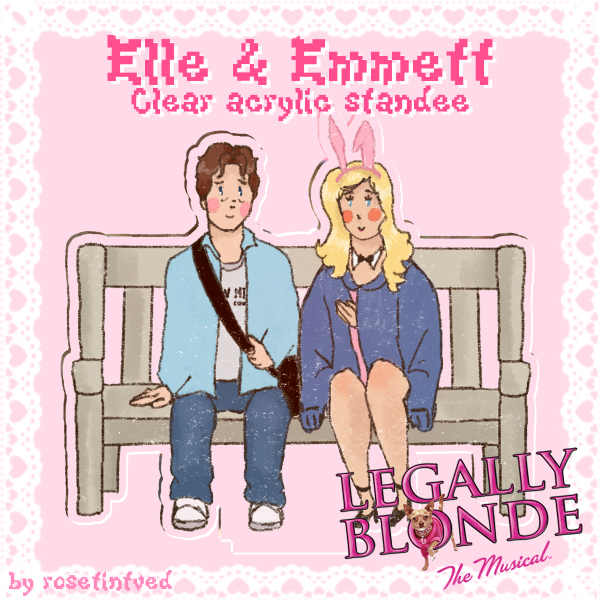 Elle and Emmett Clear Acrylic Standee