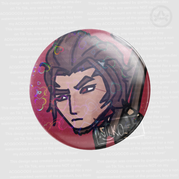 Emre Overwatch Chibi Round Badge (HOLOHEART)