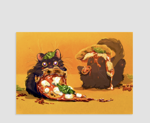 [Nyx Sphinx Nyx] A4 Pizza Kitty Cat Poster Printing
