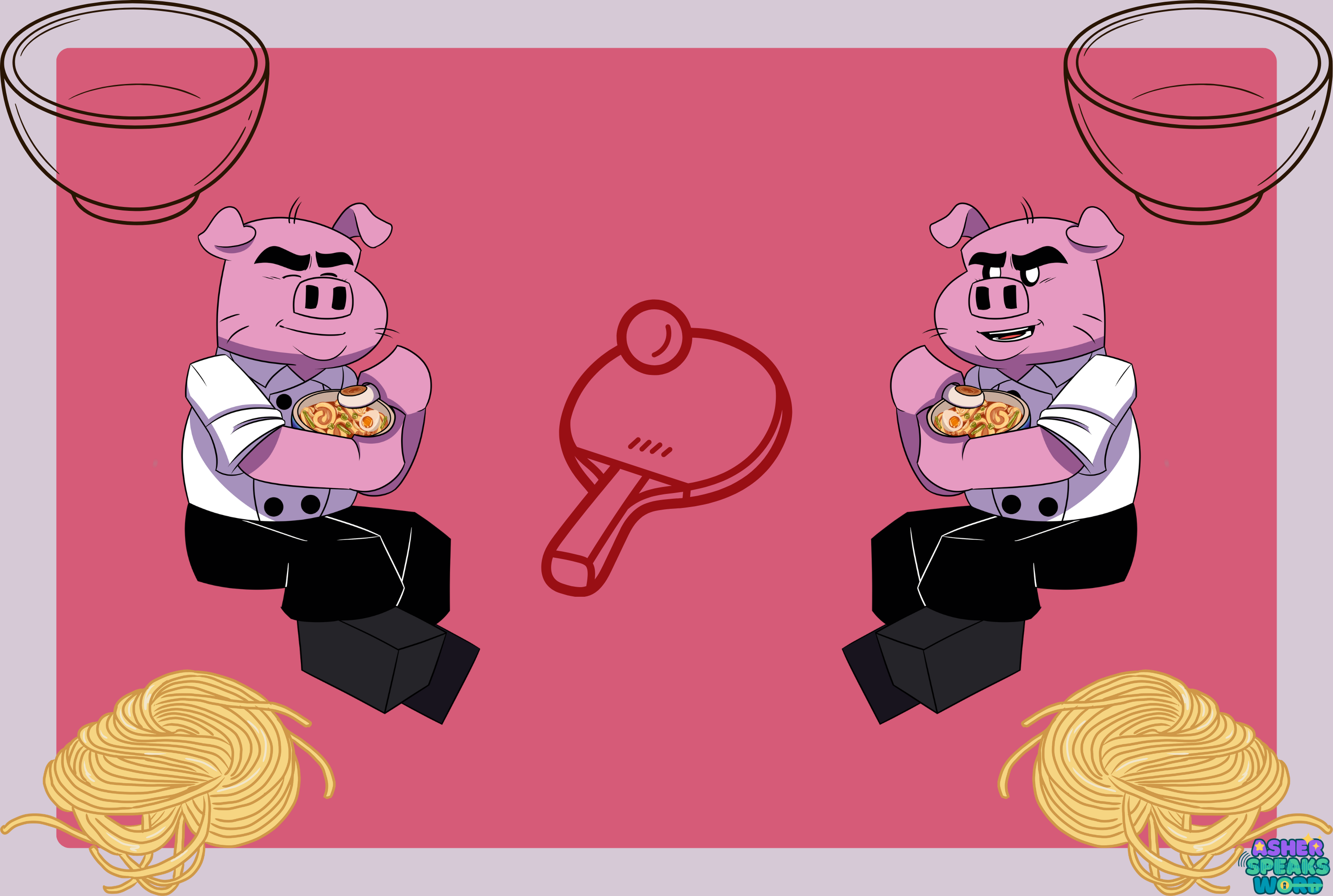 Pigsy Soup Epoxy Acrylic Keychain