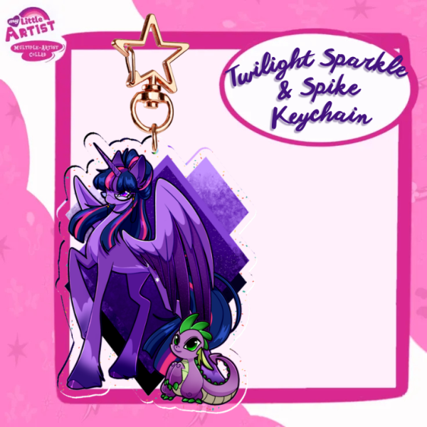 Twilight Sparkle || 7cm Glitter Keychain || My Little Pony Collab