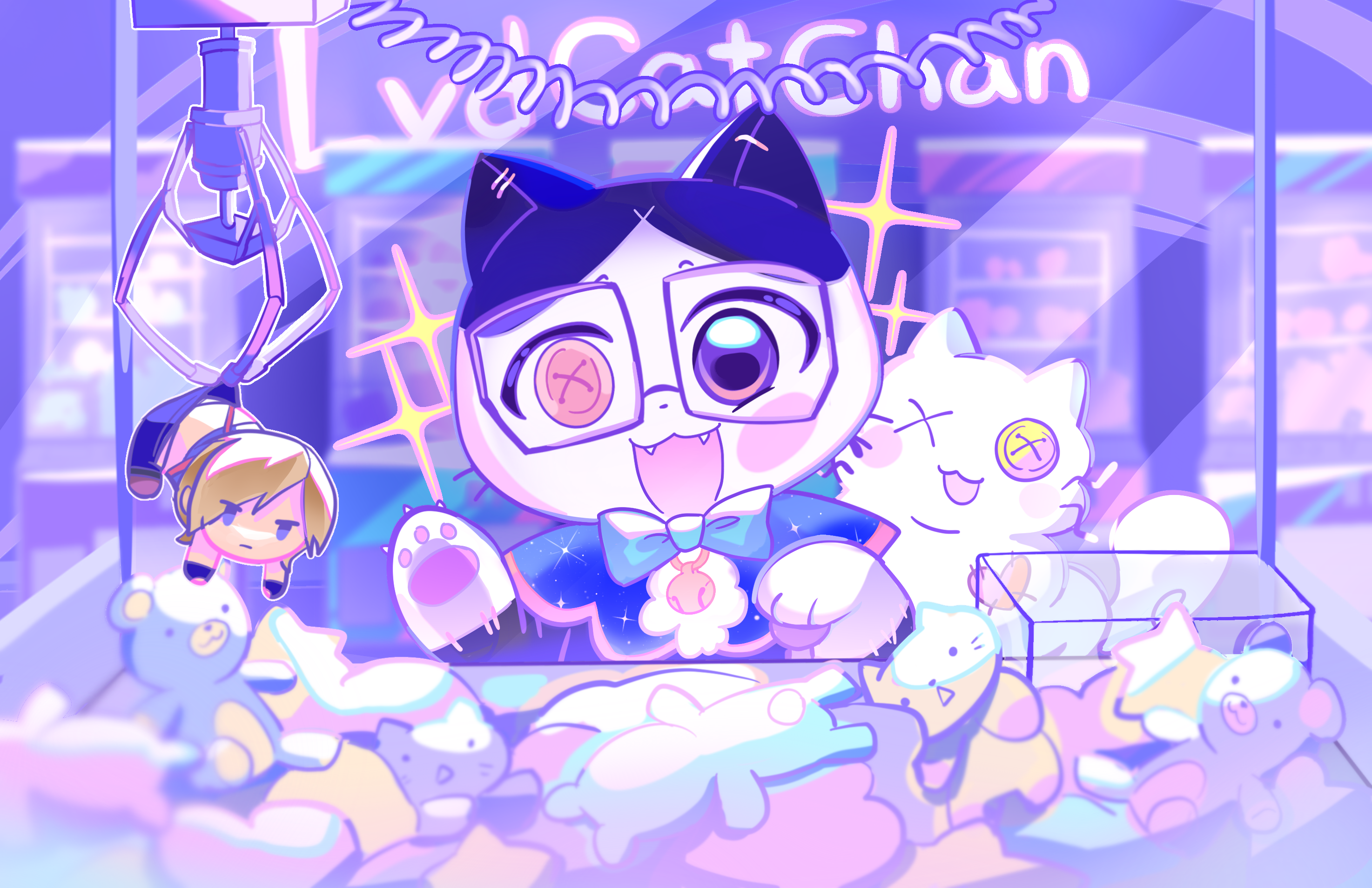 LydCatChan Arcade Mini Art Print
