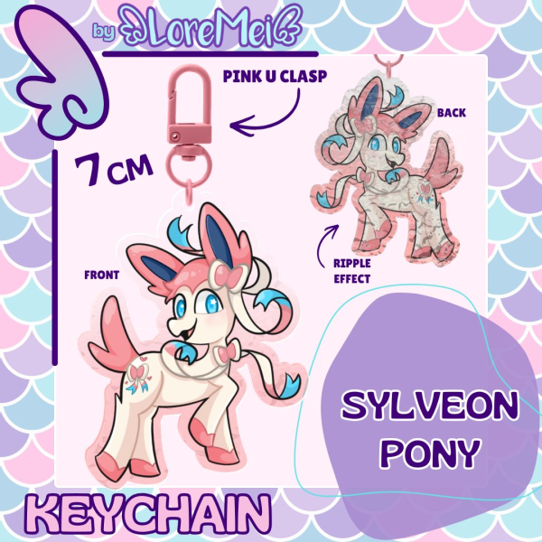 ꒰𑁬°Sylveon Pony°໒꒱ || Keychain