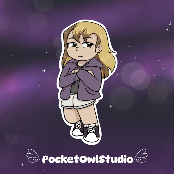 LATWC Pilot Vee Chibi Die Cut Stickers