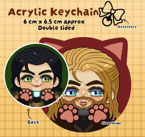 Thor + Loki Keychain