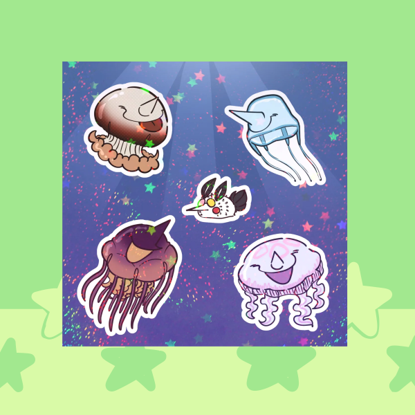 Sea Creatures Spamtenna Sticker Sheet