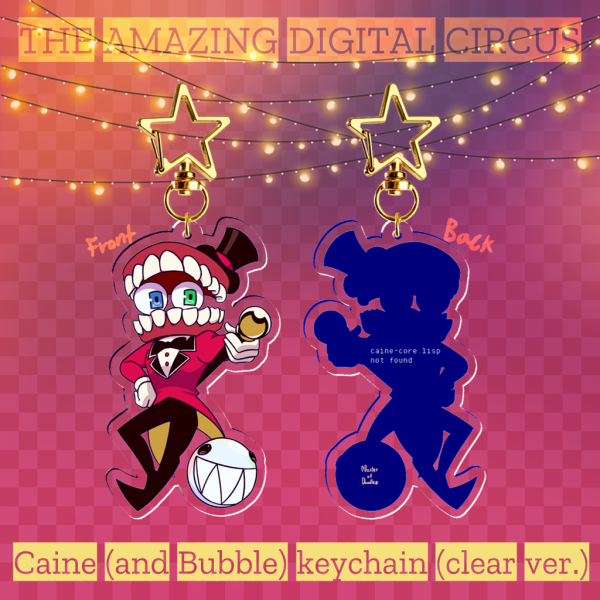 Caine and Bubble (Clear ver.) Acrylic Keychain