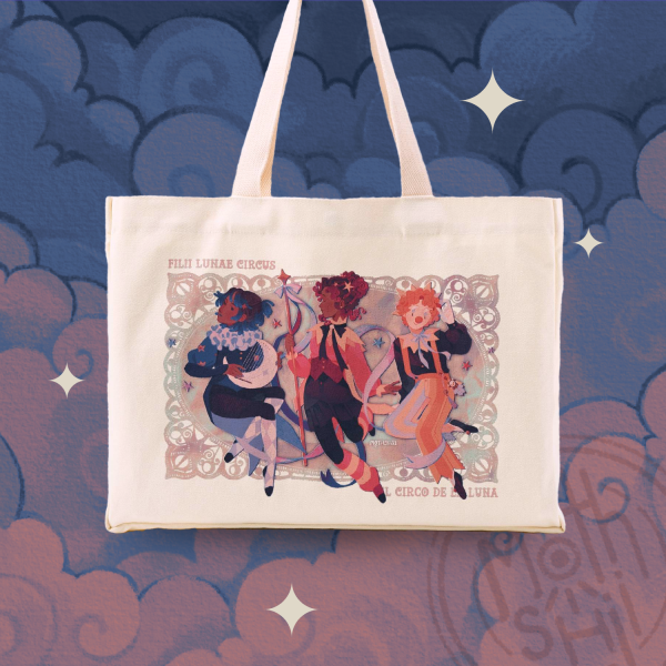 Lunae's Silly Three✦ Canvas Tote-Bag ✦ (43x32x8cm)