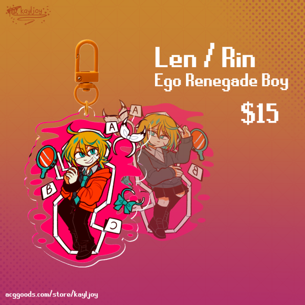 FLAVOR FOLEY // Ego Renegade Boy Double-Sided Keychain