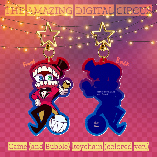 Caine and Bubble (Colored ver.) Acrylic Keychain