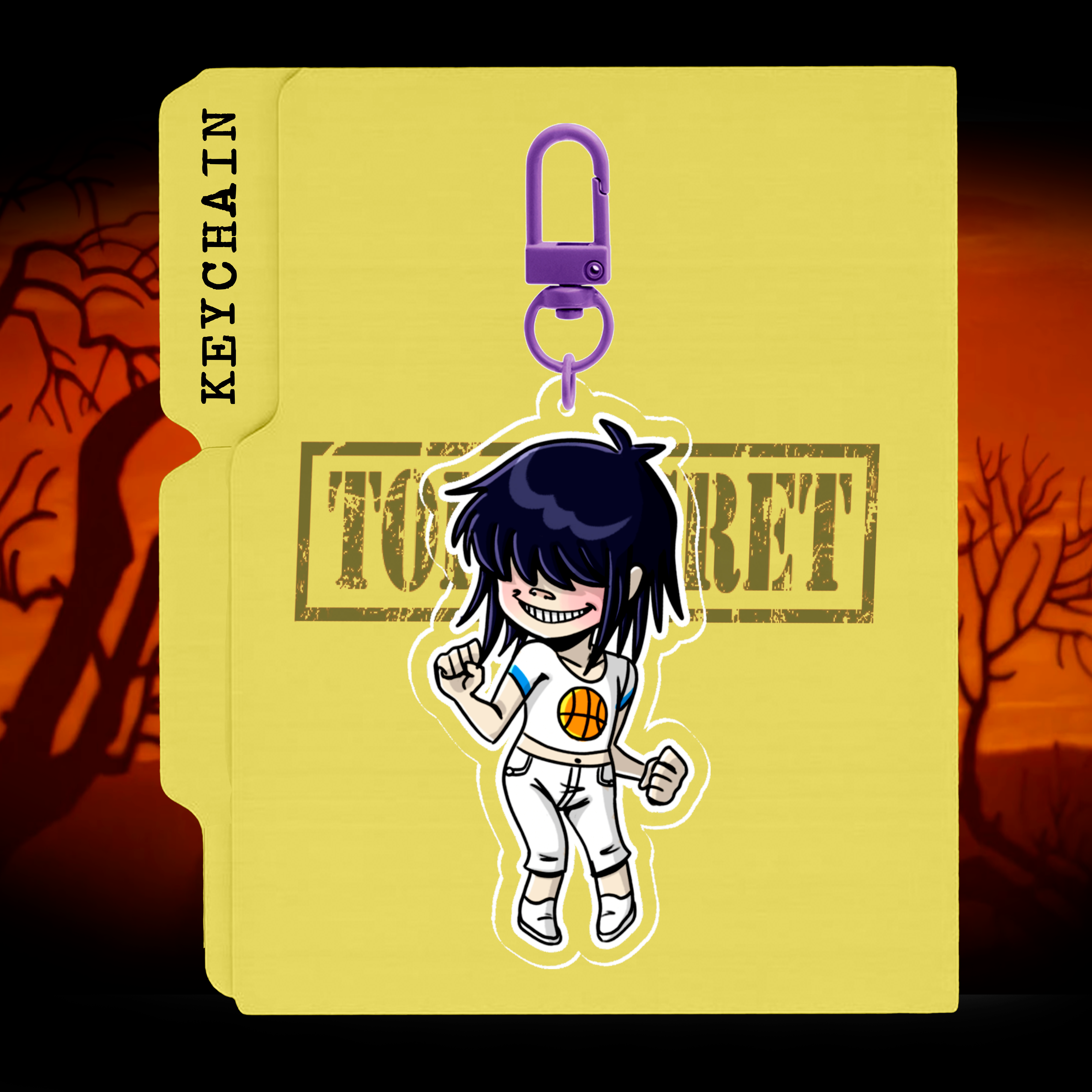 Noodle Demon Days Clear acrylic keychain