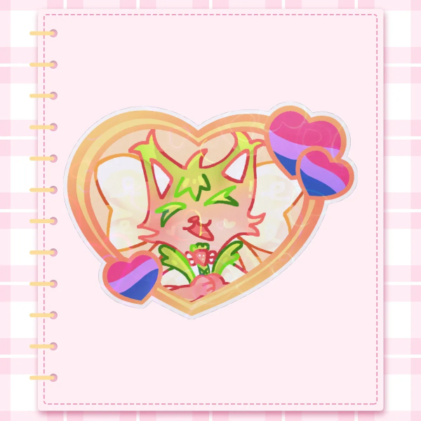 Sorbet - OC - Bi Heart Sticker