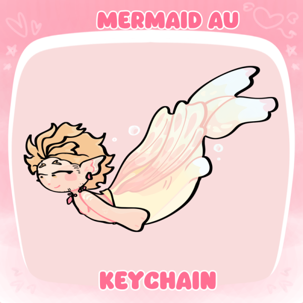 Hero Mermaid au Hawks Colored Edge Acrylic Keychains