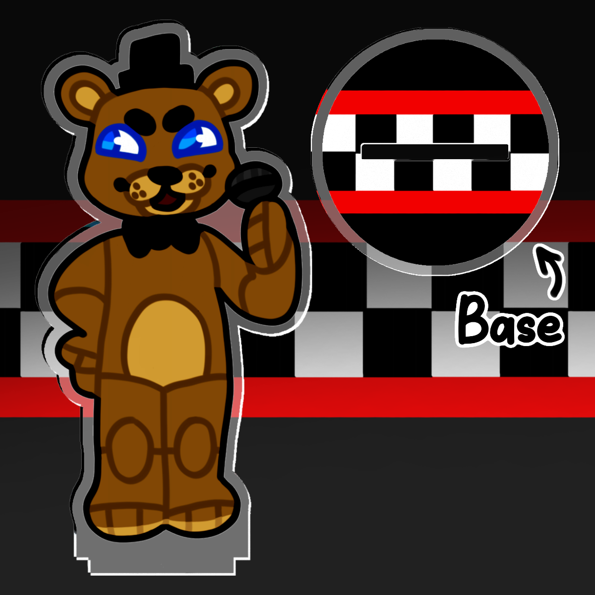FNaF 1 Freddy 11cm acryilic standee