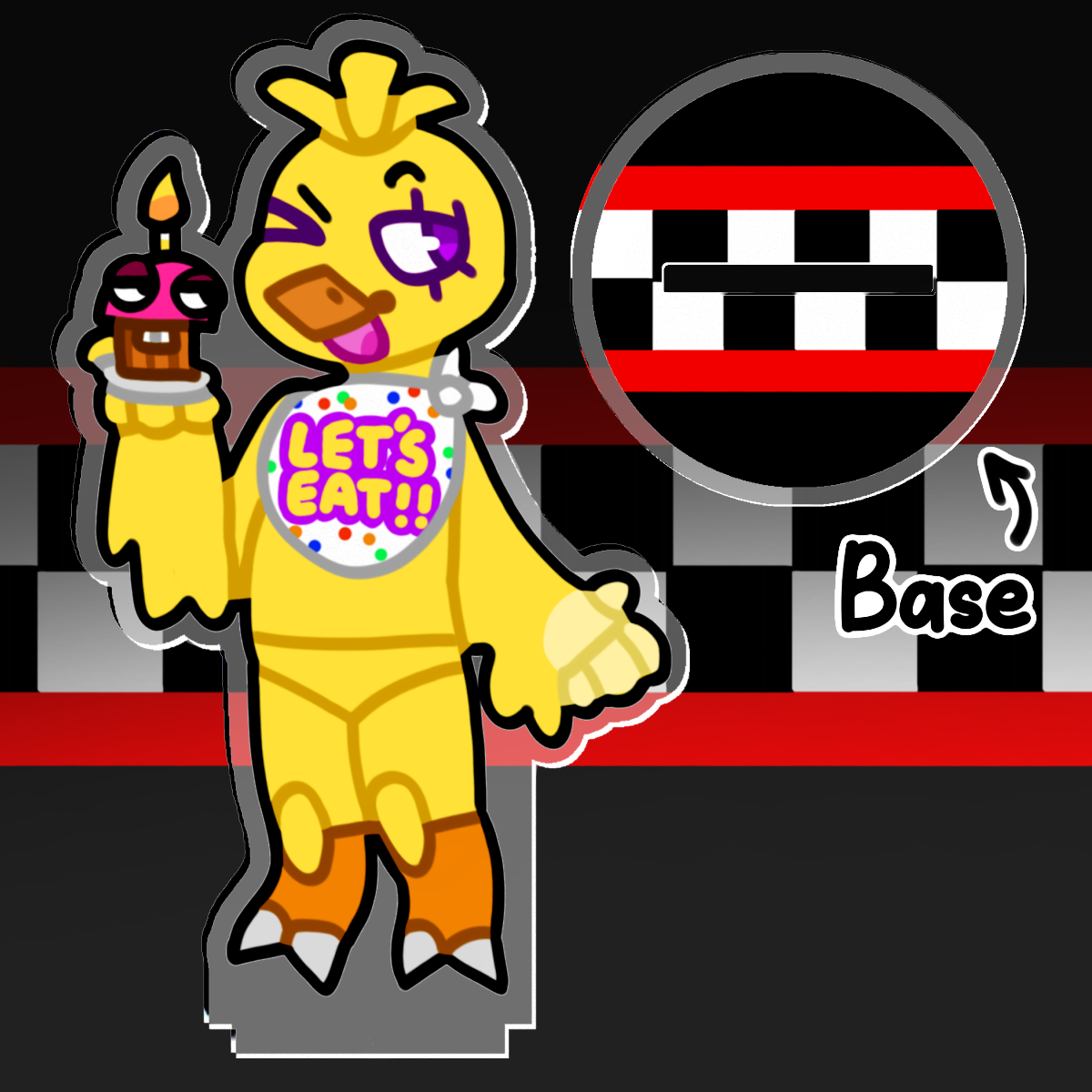 FNaF 1 Chica 11cm acryilic standee