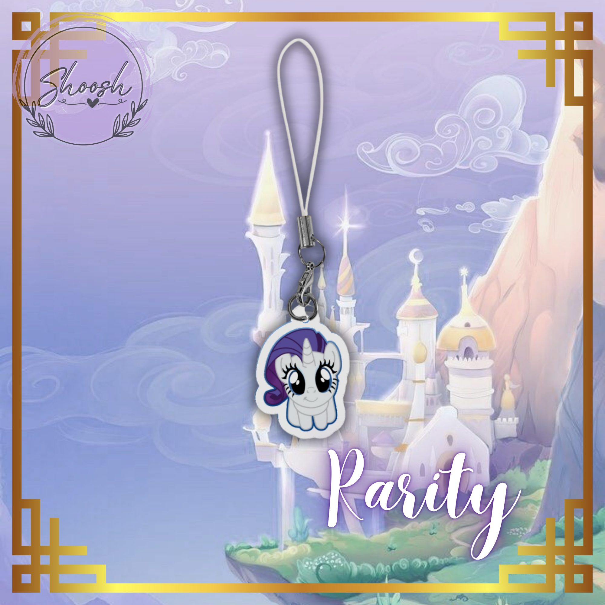 Rarity Phone Charm Clear Acrylic Keychains
