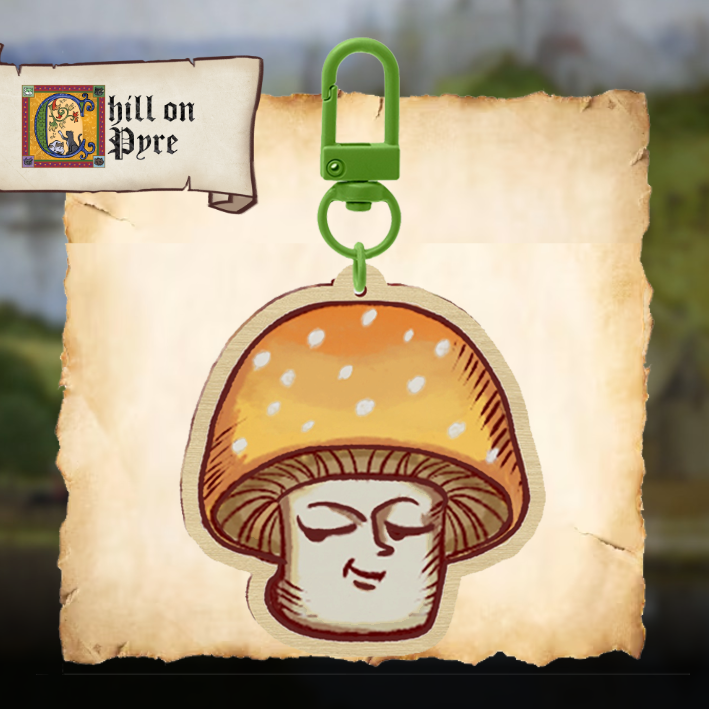 Mushroom Wood Keychains