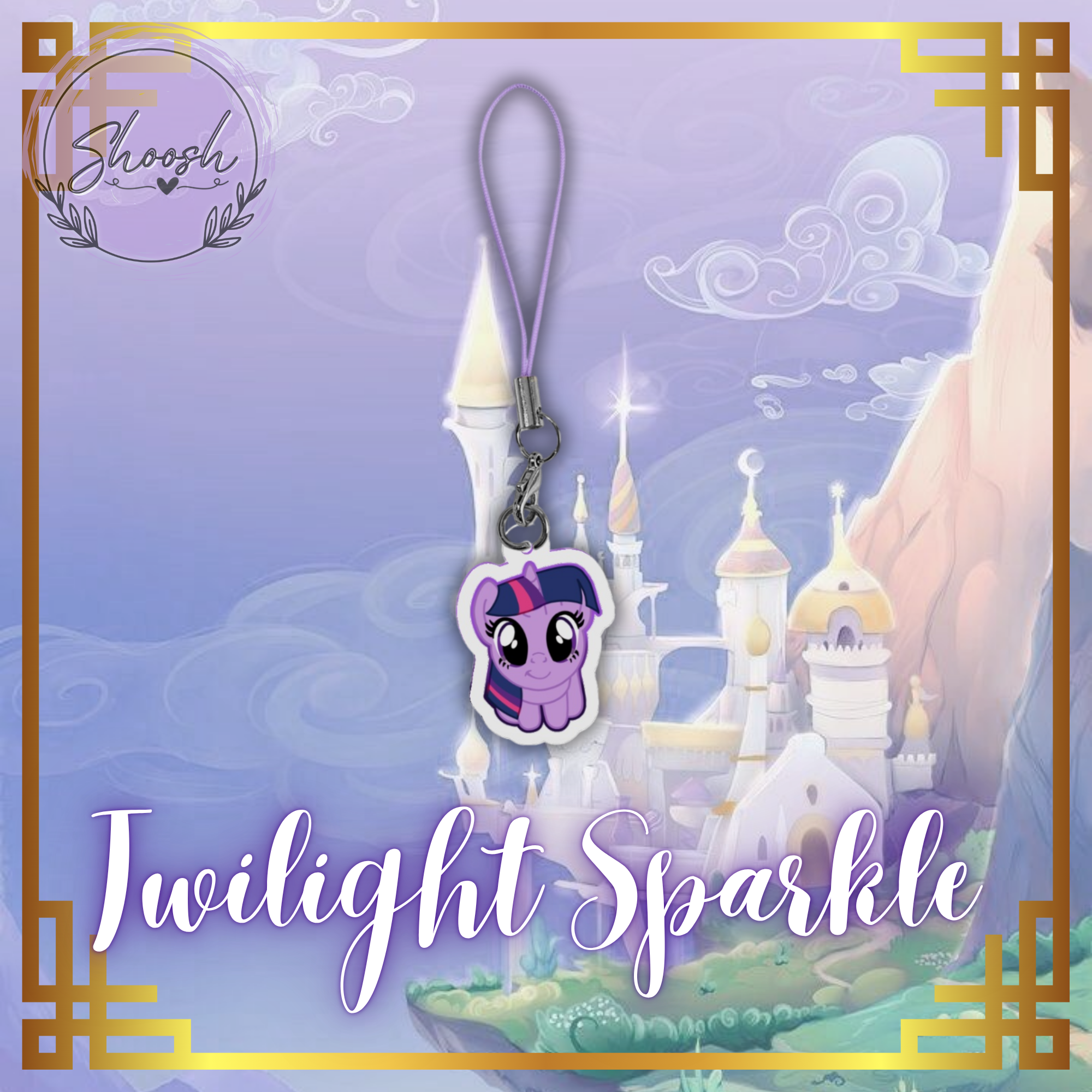 Twilight Sparkle Phone Charm Clear Acrylic Keychains