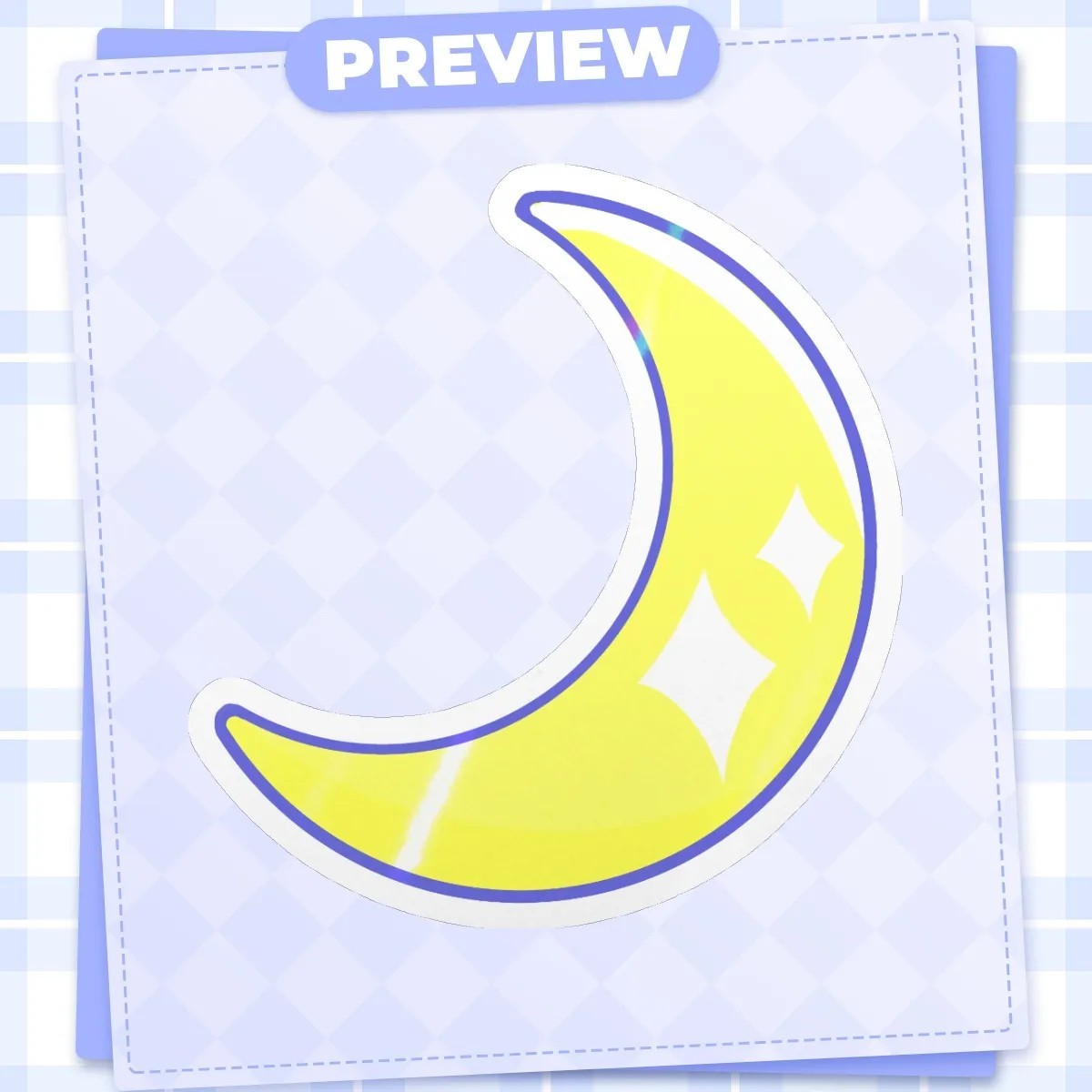 Shining Moon Cut Stickers
