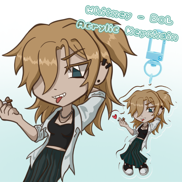 Whitney (female) - DoL (Degrees of Lewdity) 6cm double-sided keychain