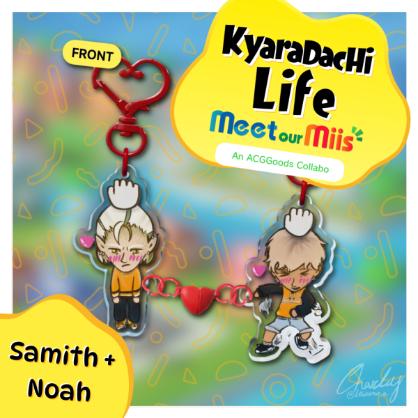 Samith + Noah Mii Magnet Keychain