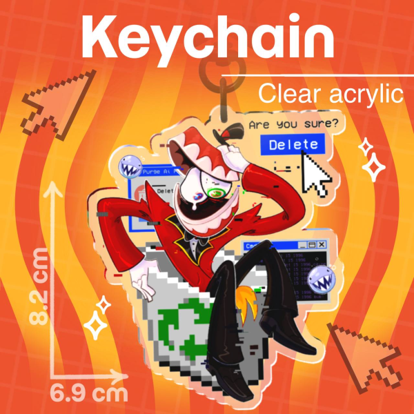 Caine Delete Clear Acrylic Keychains