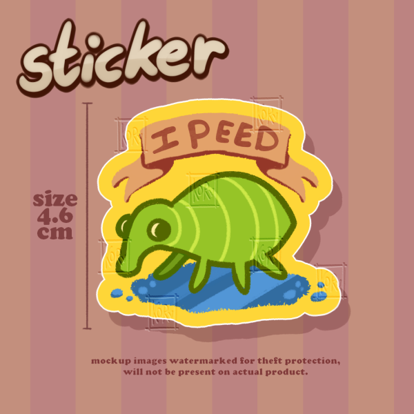 I peed sticker