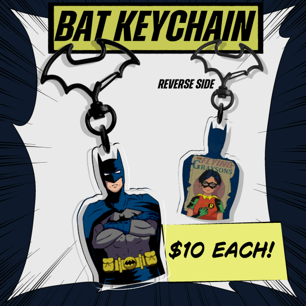 Batman and Robin Clear Acrylic Keychains