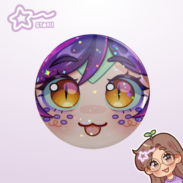 Neeko ᯓ★ Button Pin (44mm)