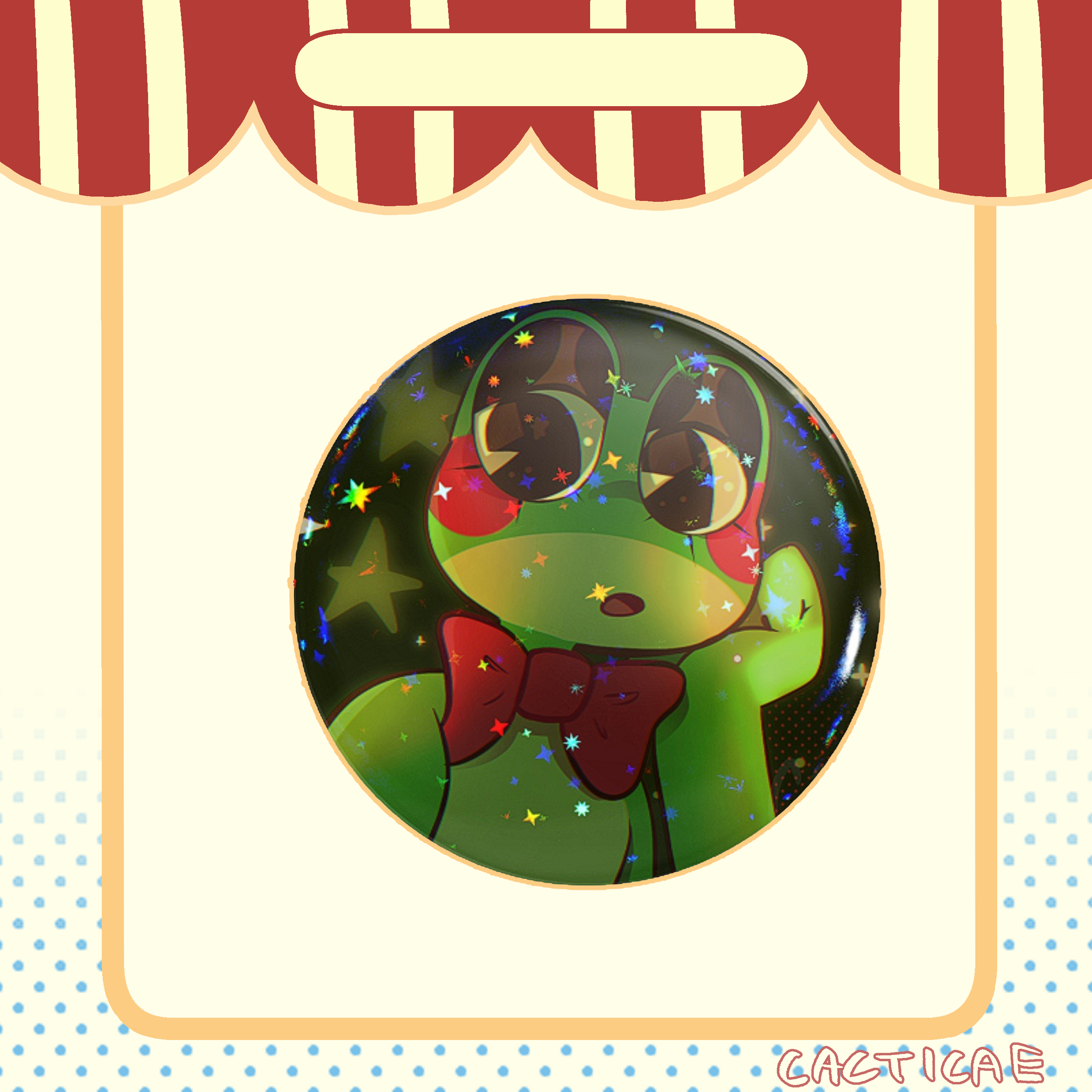 TADC Ribbit Holographic-Star Button / Badge