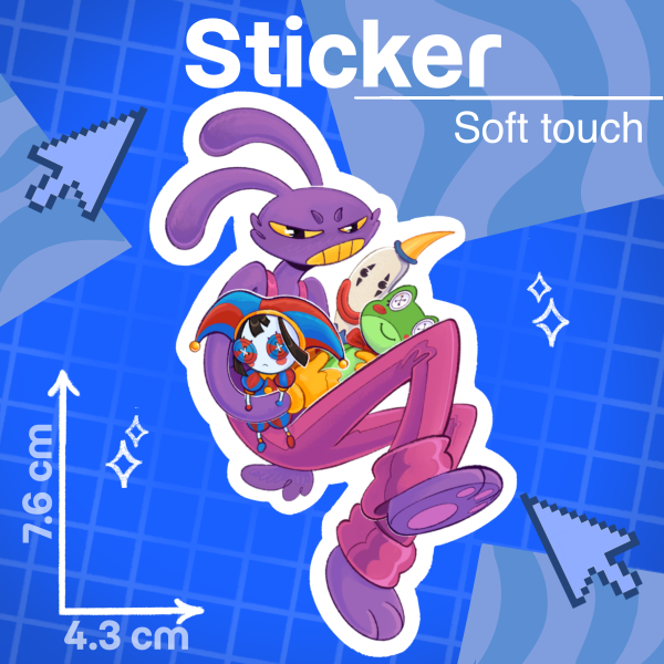 Jax with plush toys Die Cut Stickers
