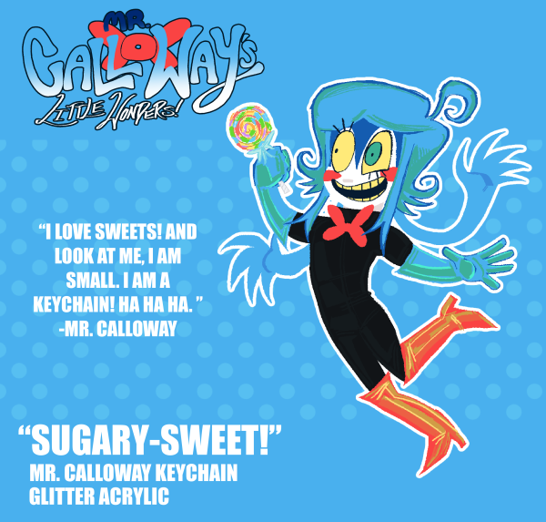 “SUGARY-SWEET”: MR.CALLOWAY KEYCHAIN (GLITTER)