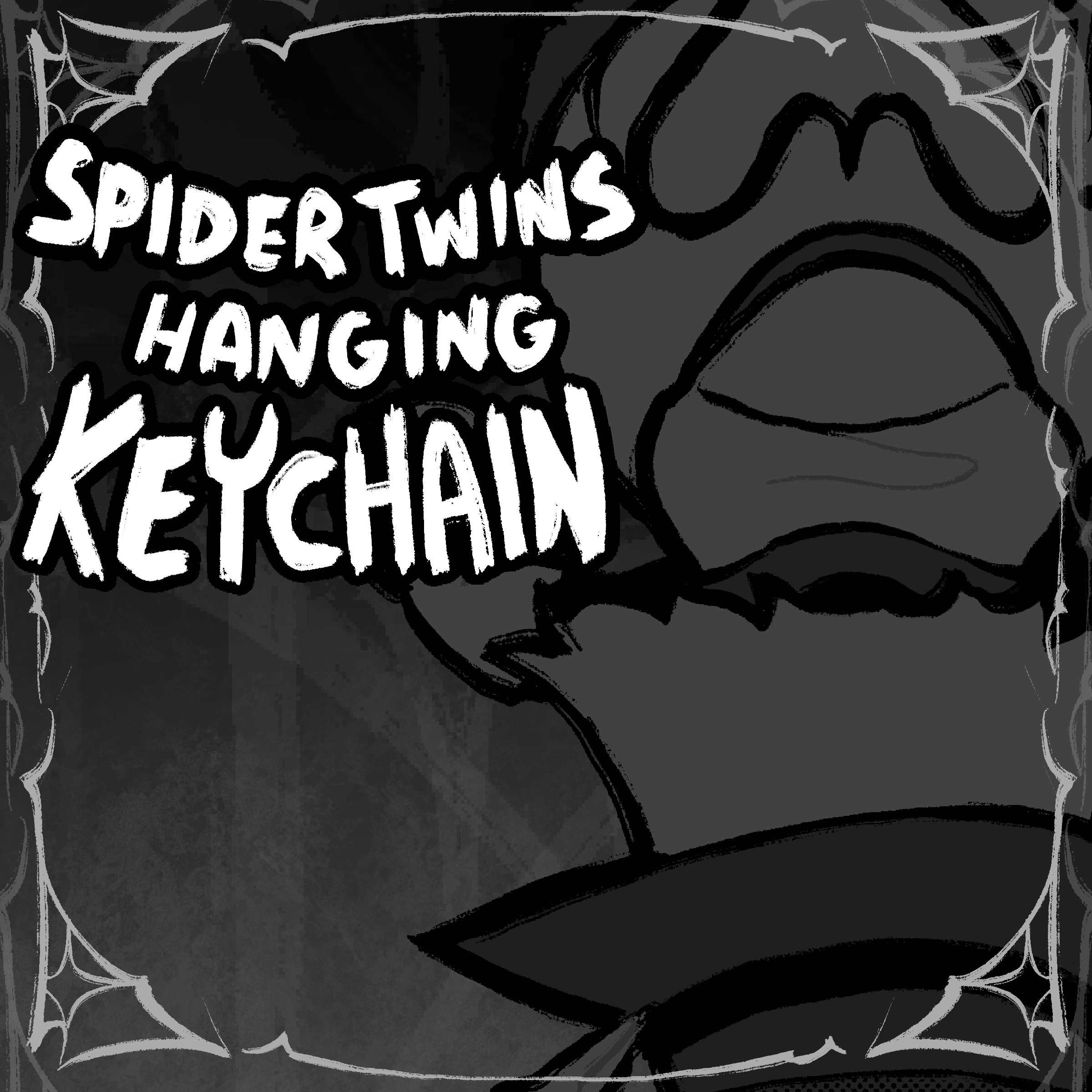 SPIDER TWINS HANGING KEYCHAIN