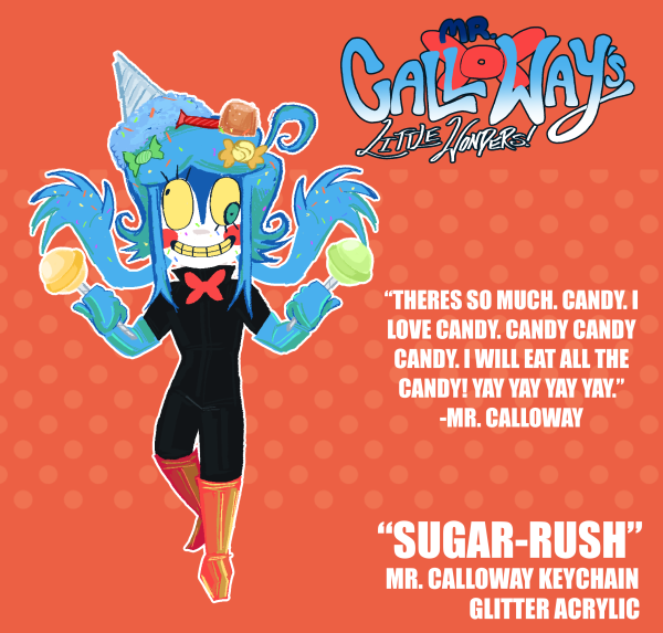 “SUGAR-RUSH”: MR.CALLOWAY KEYCHAIN (GLITTER)