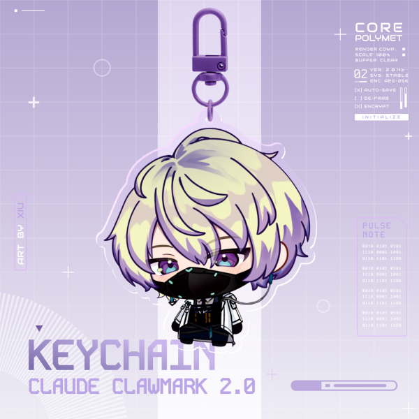 Claude Clawmark 2.0 Keychain