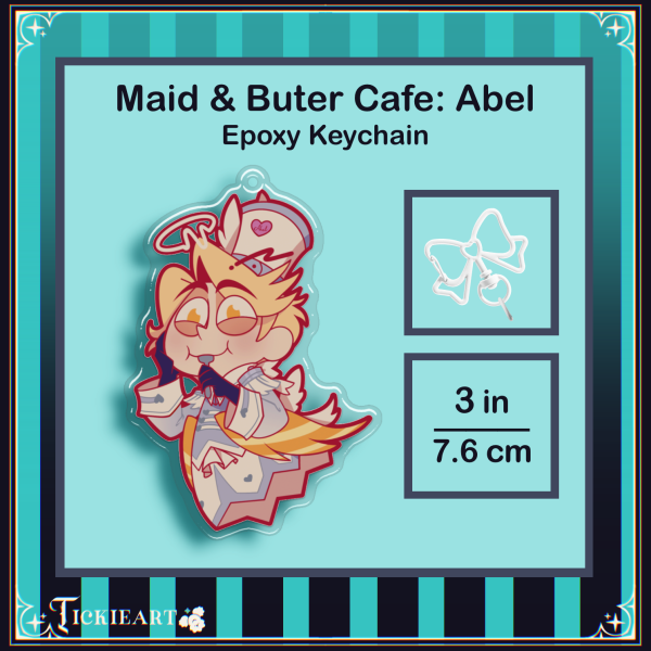 Maid & Butler Cafe | Chibi Abel | Epoxy Keychain
