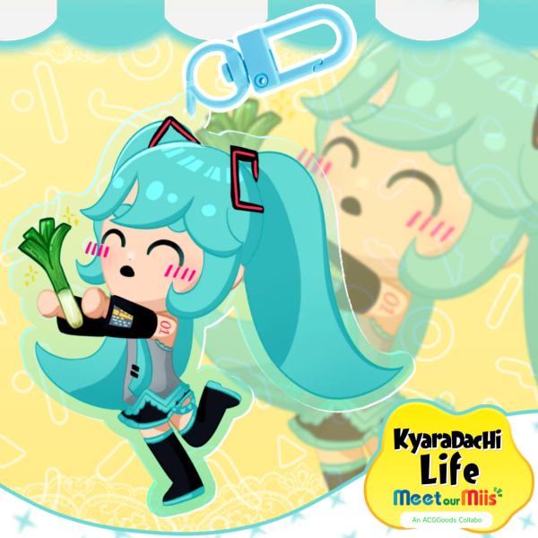 miku "miiku" blissful acrylic keychain ⋆ vocaloid