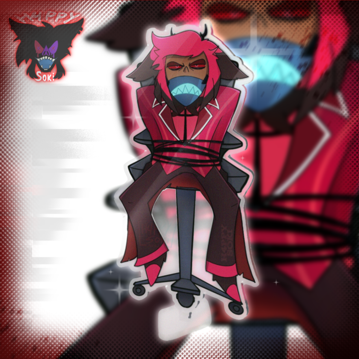 vincent whitman | human vox hazbin hotel poster by H4PPYSOKI