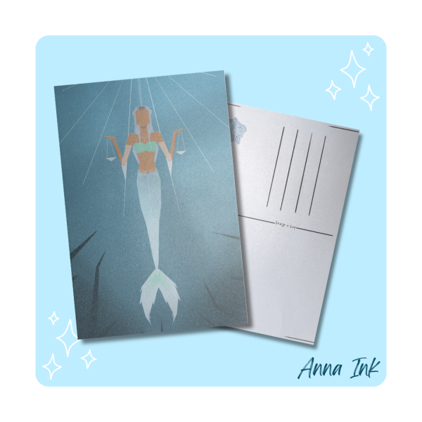 Balance Mermaid Postcard