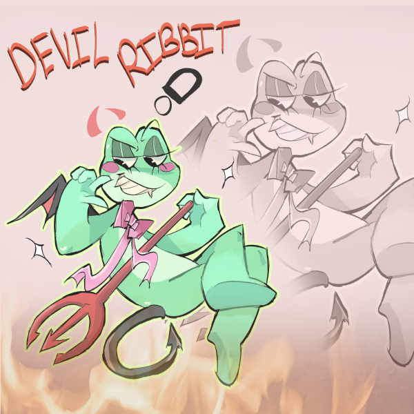 Ribbit Devil Keychain