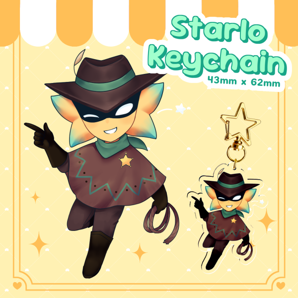 Starlo Acrylic Keychain 💛⭐ (Undertale Yellow)