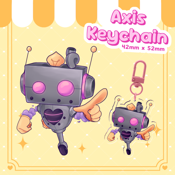Axis Acrylic Keychain 💛🤖 (Undertale Yellow)