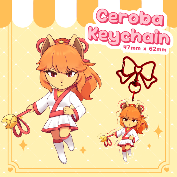 Ceroba Acrylic Keychain 💛🦊 (Undertale Yellow)